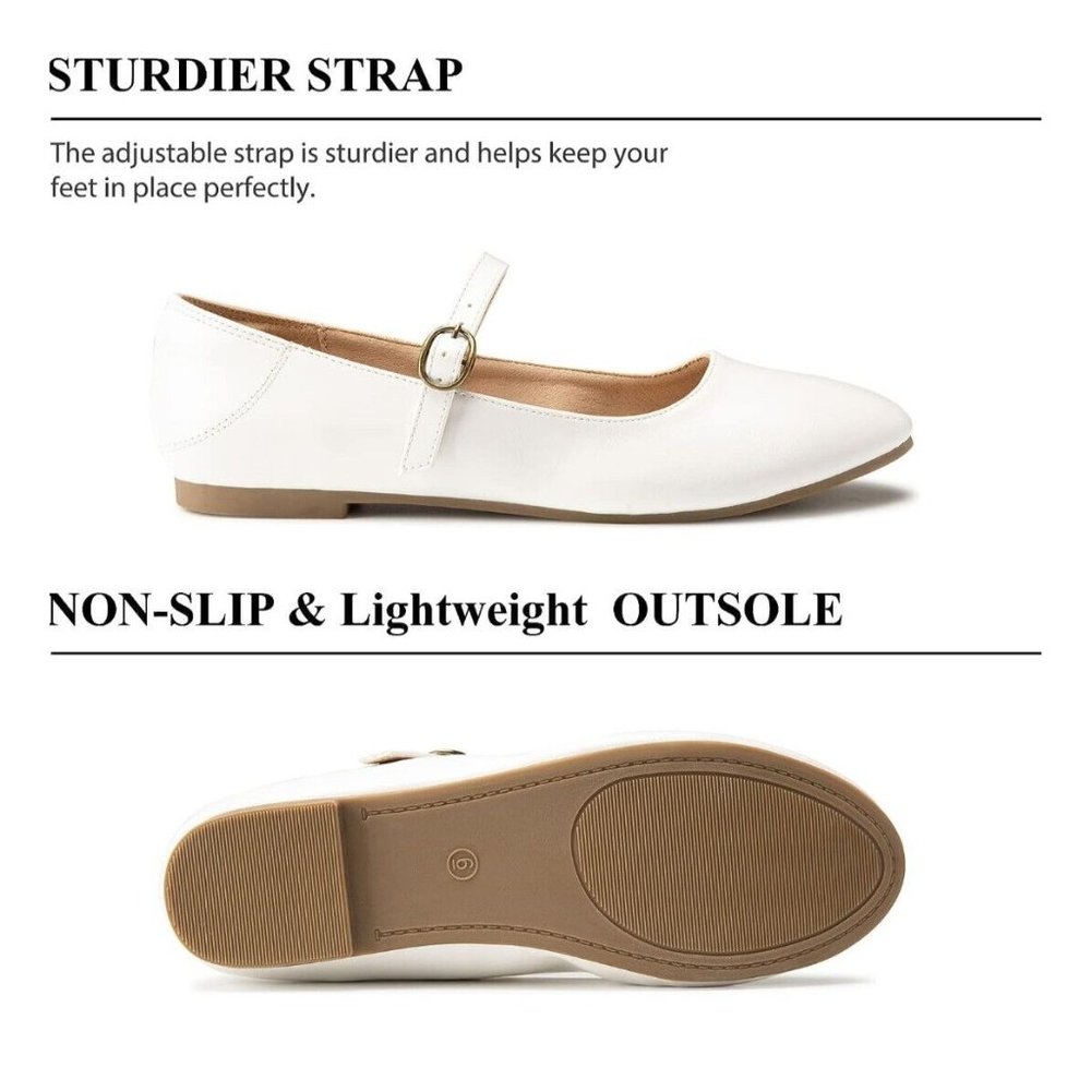 Trary Mary Jane Shoes Women, Womens Flats, Round Toe Flats Shoes Women... - Picture 5 of 10